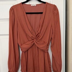 Pleione Knot-Front Blouse